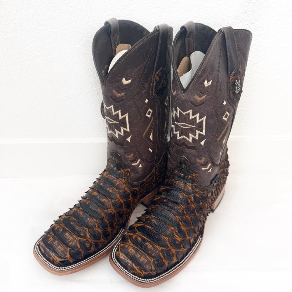 Rock’em Men’s Clone Python Square Toe Cowboy Boot… - image 1